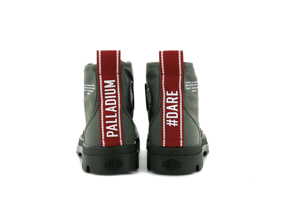 Botas Palladium PAMPA HI DARE Hombre Verde Oliva | Costa Rica-71092